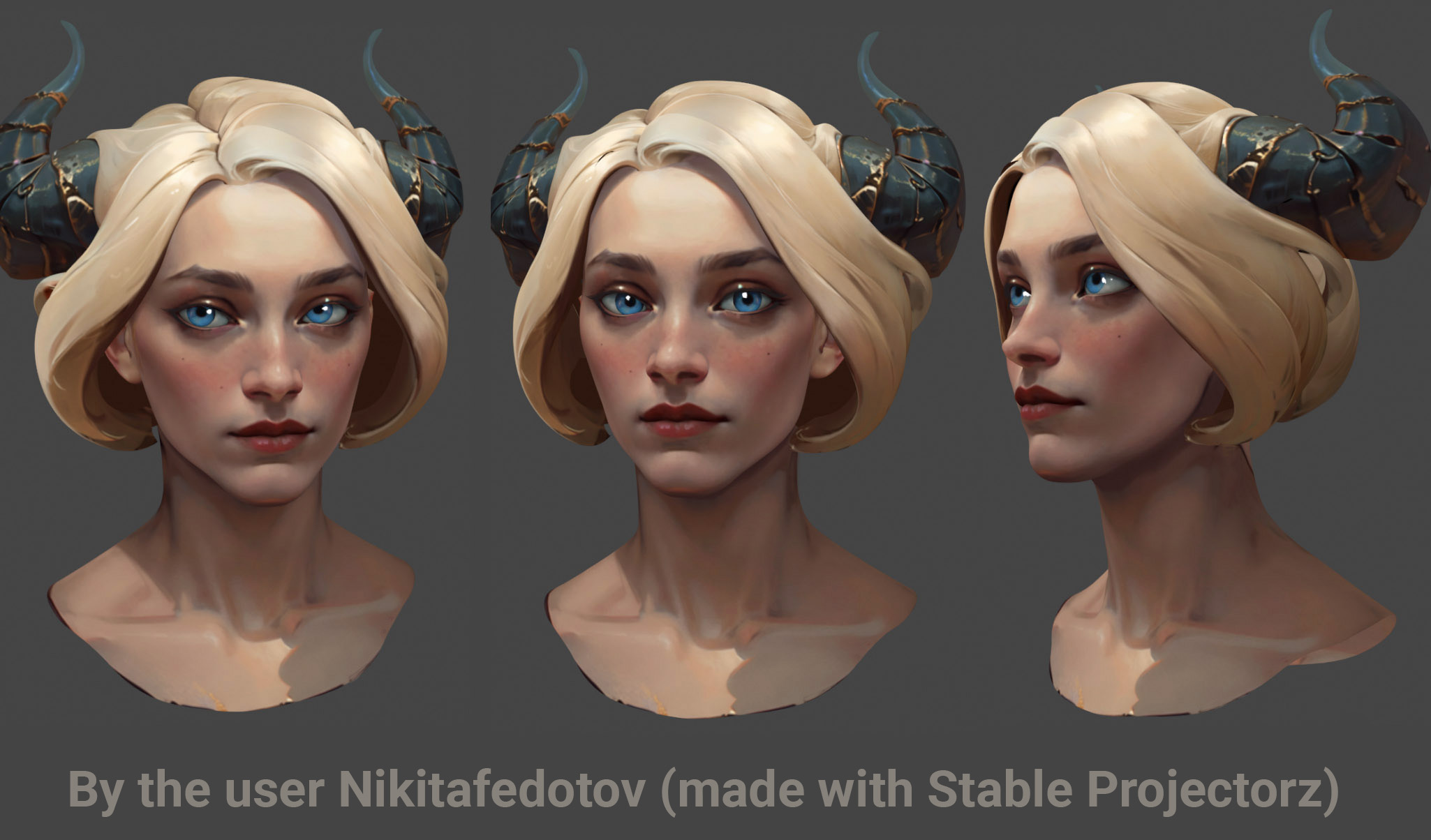 beautiful elf girl generated in stable projectorz